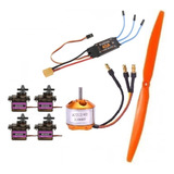 Esc Motor 4 X Servo Met Hélice Aeromodelos Brushless