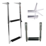 Escada 2 Degraus Aço Inox Barcos Lanchas Veleiro Náutica