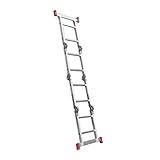 Escada Articulada Multifuncional Alumínio Compacta 13 Posições 8 DEGRAUS Botafogo Lar E Lazer