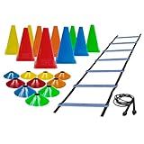 Escada Corda 10 Pratos 10 Cones P Treinamento Funcional