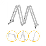 Escada De Alumínio Articulada Multifuncional 4x4 16 Degraus