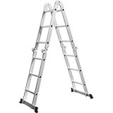 Escada De Alumínio Multifuncional 3x4 12 Degraus Prata