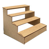 Escada De Mesa Porta Doces 4 Andares Madeira Mdf