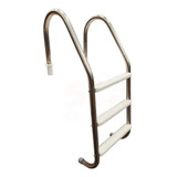 Escada De Piscina Resistente Inox Tradicional Com Degraus