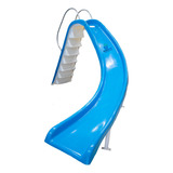 Escada De Toboágua Curvo Gigante Para Piscinas Fibra 110 Kg Cor Água