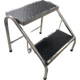Escada Dois Degraus Aço Inox Hospitalar Clínicas