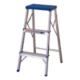 Escada Domestica Alumasa 3 Degraus Aluminio Cor Azul