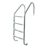 Escada Em Aço Inox Para Piscina Com 4 Degraus Inox Removivel