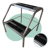 Escada Escadinha 2 Degraus Hospitalar Estética Clinica Inox