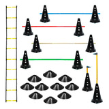 Escada Funcional 10 Cones Furados C Barreira 10 Pratos