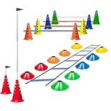 Escada Funcional 10 Cones Furados C Barreiras 10 Pratos Kit 1 