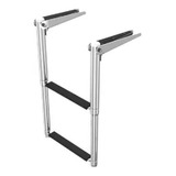 Escada Náutica 2 Degraus Em Aço Inox Barcos Lanchas Veleiro