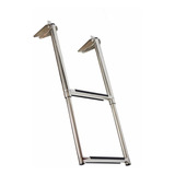 Escada Nautica Retratil Inox 2 Degraus Barcos Lancha Veleiro