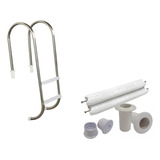 Escada Para Piscina 2 Degraus Inox 316 Marinheiro Canadense