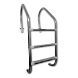 Escada Para Piscina Aço Inox 3 Degraus Inox