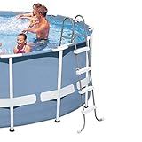 Escada Para Piscina Intex Até 122 Cm De Altura Branca 28066