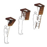 Escada Para Sótão Altura Até 3 5m Abertura Teto 60x140cm