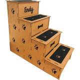 Escada Pet Mdf 4 Degraus Com Carpete Antiderrapante 45cm