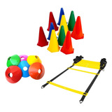 Escada Pvc 10 Cones 10 Pratos P Treinamento Funcional