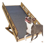 Escada Rampa Cachorro Subir Cama Sofá Regulavel Até 50cm Alt Cor Natural
