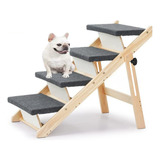 Escada Rampa Pet Ergonômica 2 Em 1 C Altura Regulável 70 Cm