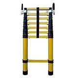 Escada Telescópica Escada Extensível Frp Isolada Com Gancho Fixo Portátil Escada Telescópica Reforçada 2M 4M Para Subir Construtores Sótão Sótão Tamanho 2m 6 5 Pés Marriage