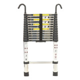 Escada Telescopica Extensiva Aço Inoxidável 13 Degraus 3 8m Garden Life Cor Cinza