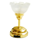 Escala 1 12 Dollhouse Miniature Branco Abajur Conduziu A