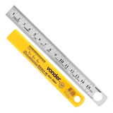 Escala De Aço Inox Régua Medidora 150mm 15cm 6 Pol Vonder
