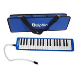 Escaleta 37 Teclas C Semi Case Azul Dolphin Estojo