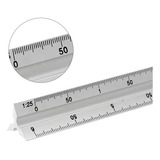 Escalímetro Régua Triangular Metal 30 Cm Escala