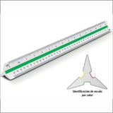 Escalímetro Régua Triangular Plástico 30 Cm N 2 Cis Fenix