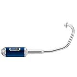 Escapamento Esportivo Pro Tork Mini 3 Trioval Honda Fan 125 I 16 17 Curva Cromada Ponteira Azul