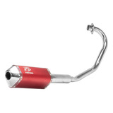 Escapamento Titan Fan Start 160 Mini Tri Vermelho Fortuna