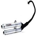 Escape Ponteira Coyote Competition Duplo Em Alumínio CG 160 Start Fan 160 Ano 2018 Em Diante Polido