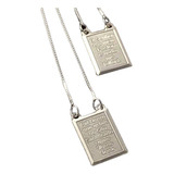Escapulario Prata Italiana 925 60 Cm Medalha 10x14 Mm Gratis