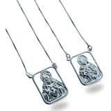 Escapulário Prata925 Nossa Sr Carmo Corrente Cordão Sagrado