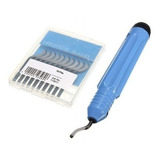 Escareador Rebarbador Caneta Kit Com 10 Laminas Rasquete