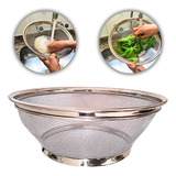 Escorredor De Alimentos Macarrão Arroz Inox Multiuso Cozinha
