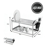 Escorredor De Louça Aço Inox 20 Pratos 2099 120 Brinox