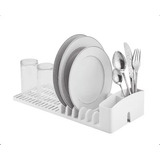 Escorredor De Louça Branco Plástico Prático Portátil Cozinha