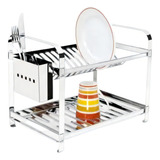 Escorredor De Louça Inox 16 Pratos Inox Não Enferruja