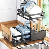 Escorredor De Louça Inox Com Porta Pratos Talheres Copos Modular Master Escorredor De Louça Suspenso Escorredor De Pratos Double Drainage Rack