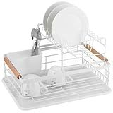 Escorredor De Louça Prato Pia Escorredor Para Louca Cozinha Porta Talheres Escorredor De Pratos Duplo Branco 