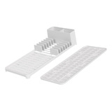 Escorredor De Louças Com Tapete De Pia Coza Single Branco Cor Branco Coza