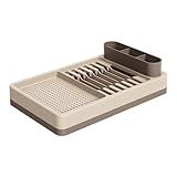 Escorredor De Louças Flat 42 X 26 X 10 Cm Warm Gray E Light Gray Coza