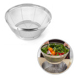 Escorredor De Macarrão Arroz Legumes Verduras Multiuso Aço Inoxidável 22cm