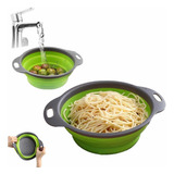 Escorredor De Macarrão Salada E Alimentos Retrátil Silicone
