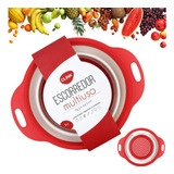 Escorredor De Macarrão Salada E Alimentos Retrátil Silicone