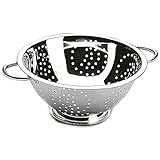 Escorredor De Massa 24 Cm Aço Inox Gedex ECO 449 Prata